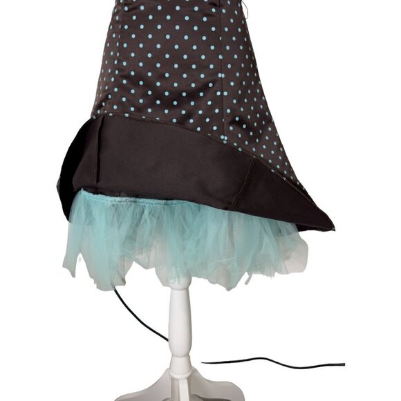 Jessica McClintock Gunne Sax Vintage Polka Dot Strapless Fit and Flare Dress (5) - Picture 14 of 16